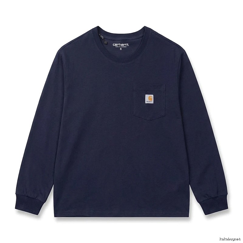 Carhartt basic simple navy long-sleeve