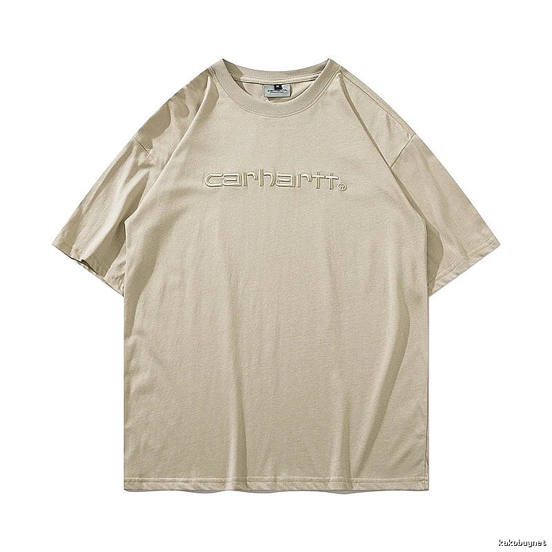 Carhartt Casual Logo T-shirt Light Blue Subtle for Streetwear Looks