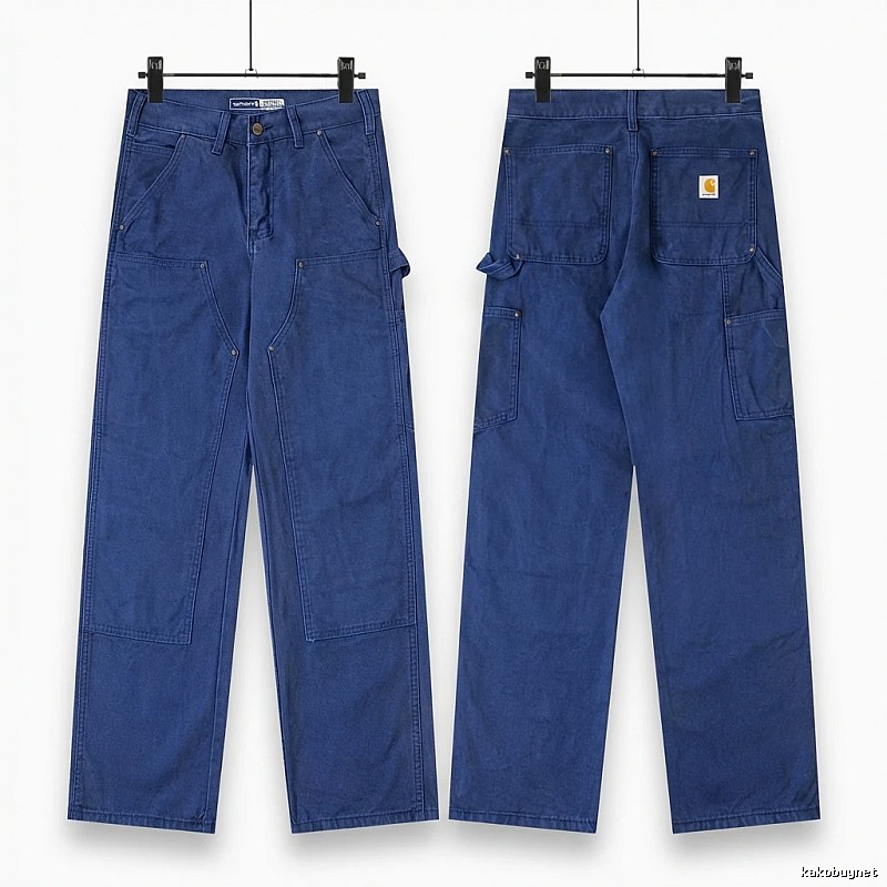 Carhartt workwear style blue long trousers