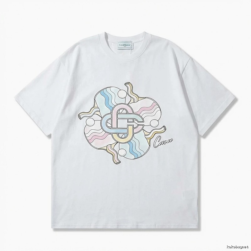Casablanca Print Trendy White T-shirt