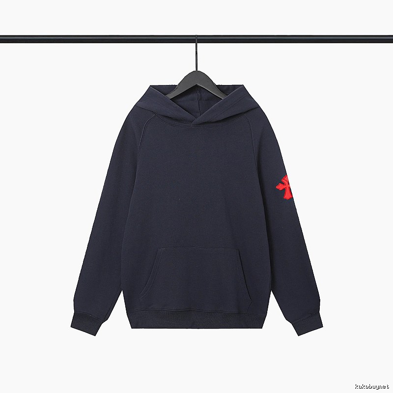 Chrome Hearts 2089-83 Navy Cross Graphic Hoodie Sport Casual