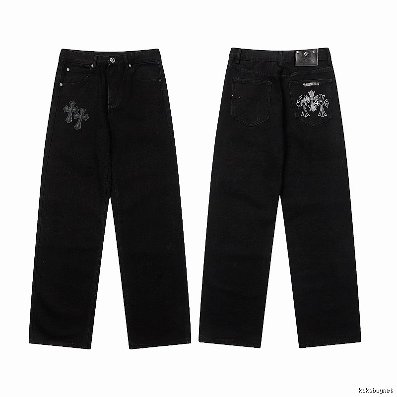 Chrome Hearts Classic Graphic jeans Light Denim Jeans with Travel-Friendly Style