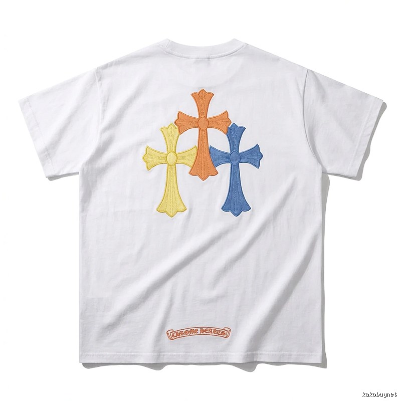 Chrome Hearts Colorful Cross White T-shirt