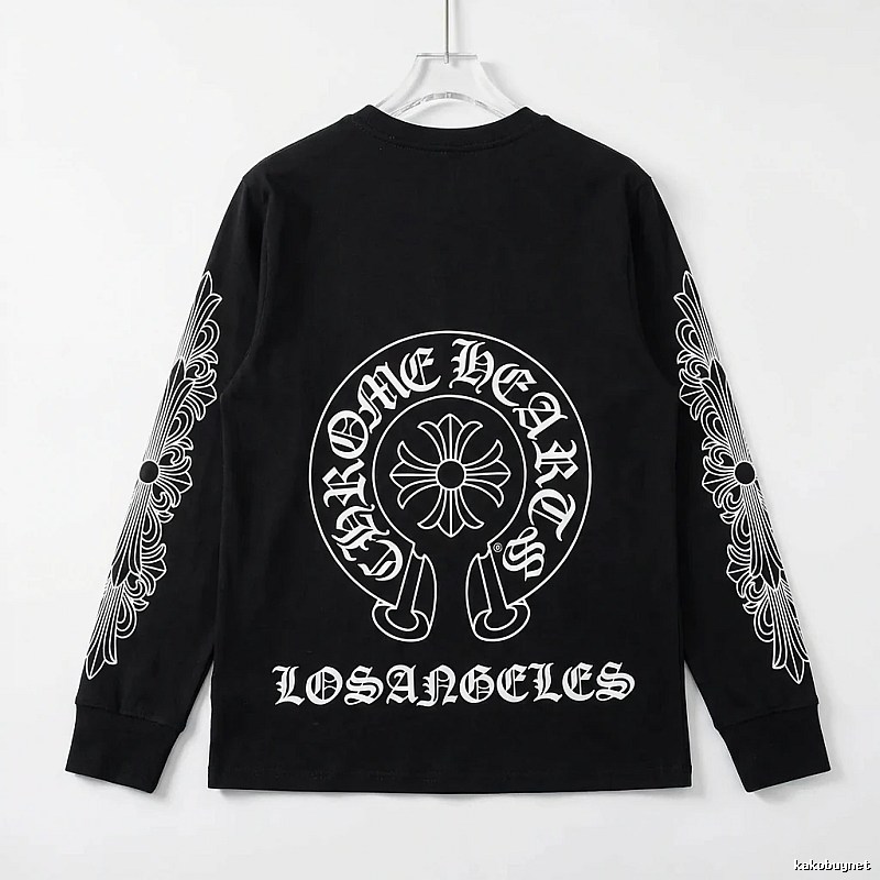 Chrome Hearts Cross Flower Dark Style Black Long Sleeve
