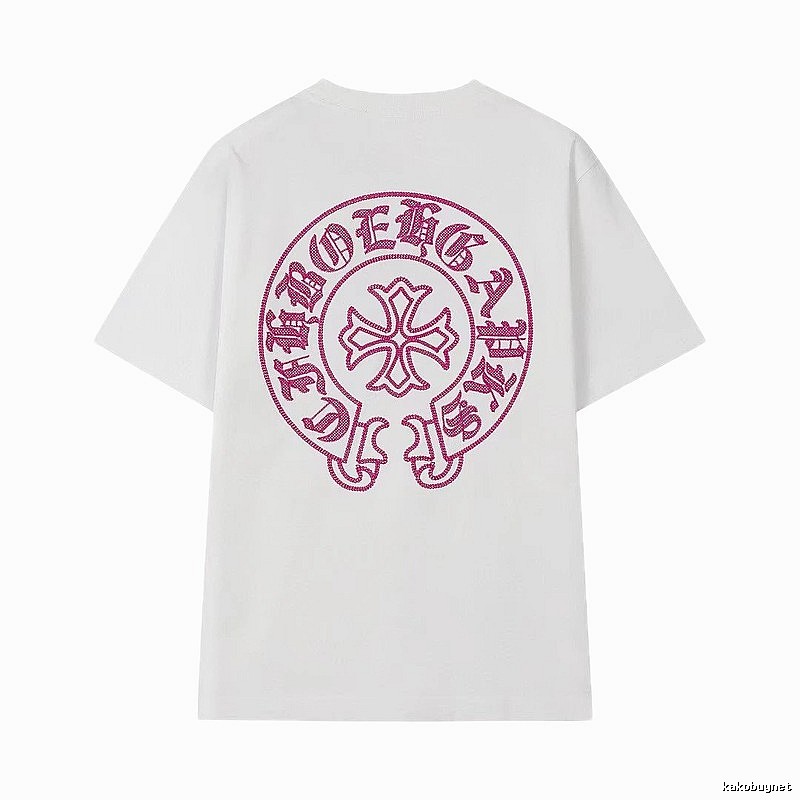 Chrome Hearts Cross Print Street Style White T-Shirt
