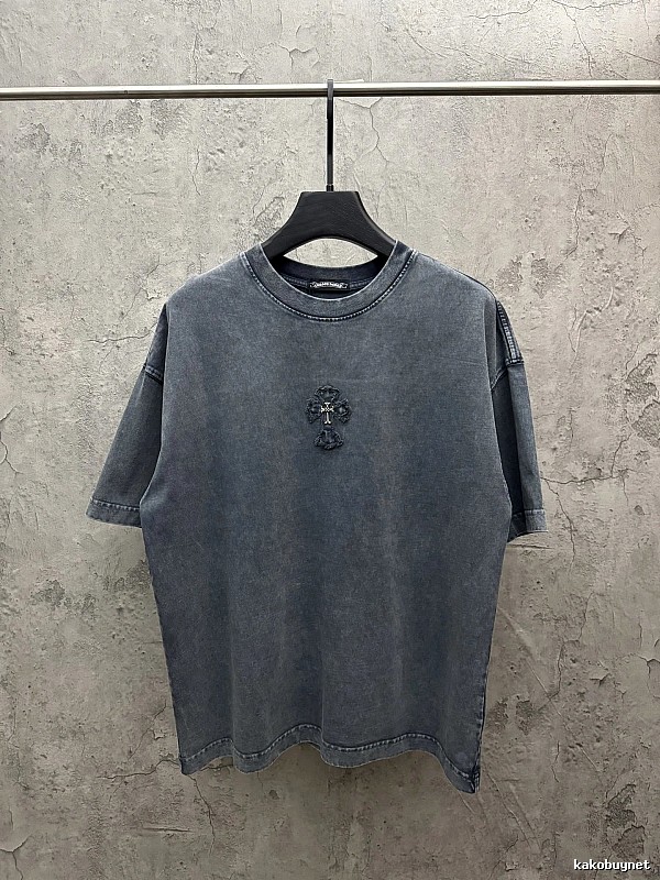 Chrome Hearts Cross Retro Style Gray T-shirt