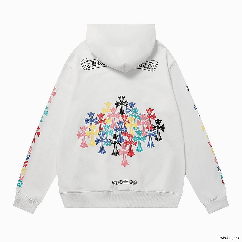 Chrome Hearts Relaxed Cross graphic hoodie Black Blue Cross with Versatile Design