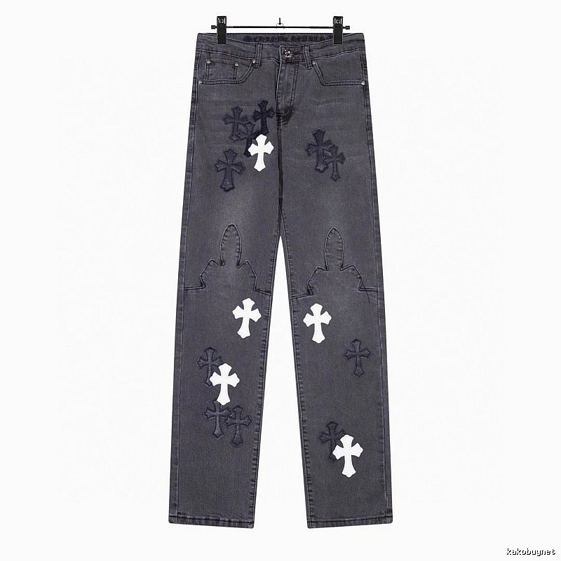 Chrome Hearts Relaxed Graphic jeans Light Denim Jeans with Designer-Inspired Detail