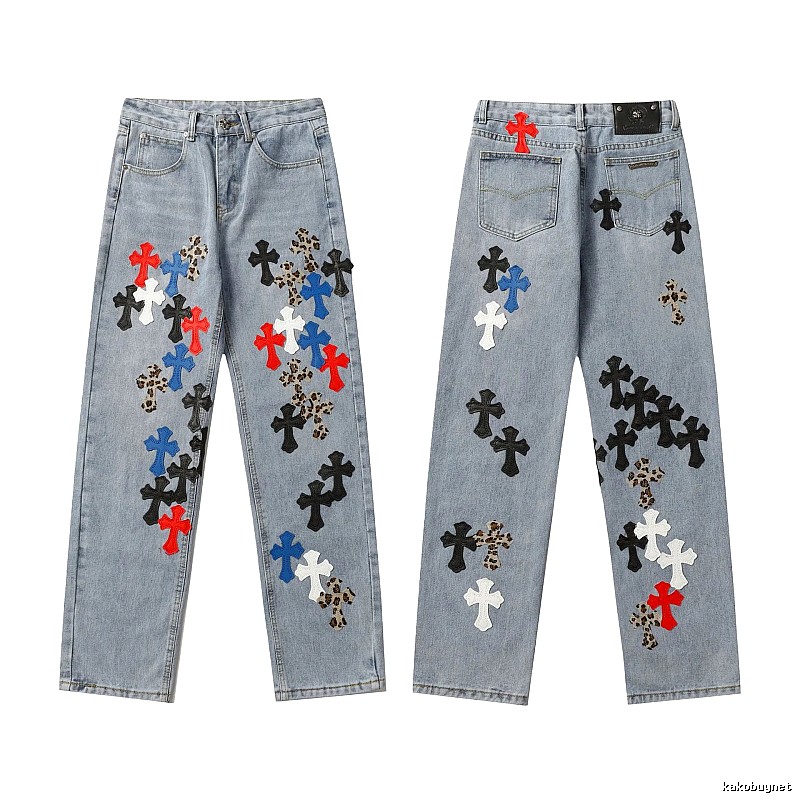 Chrome Hearts Relaxed Graphic jeans Light Denim Jeans with Versatile Design
