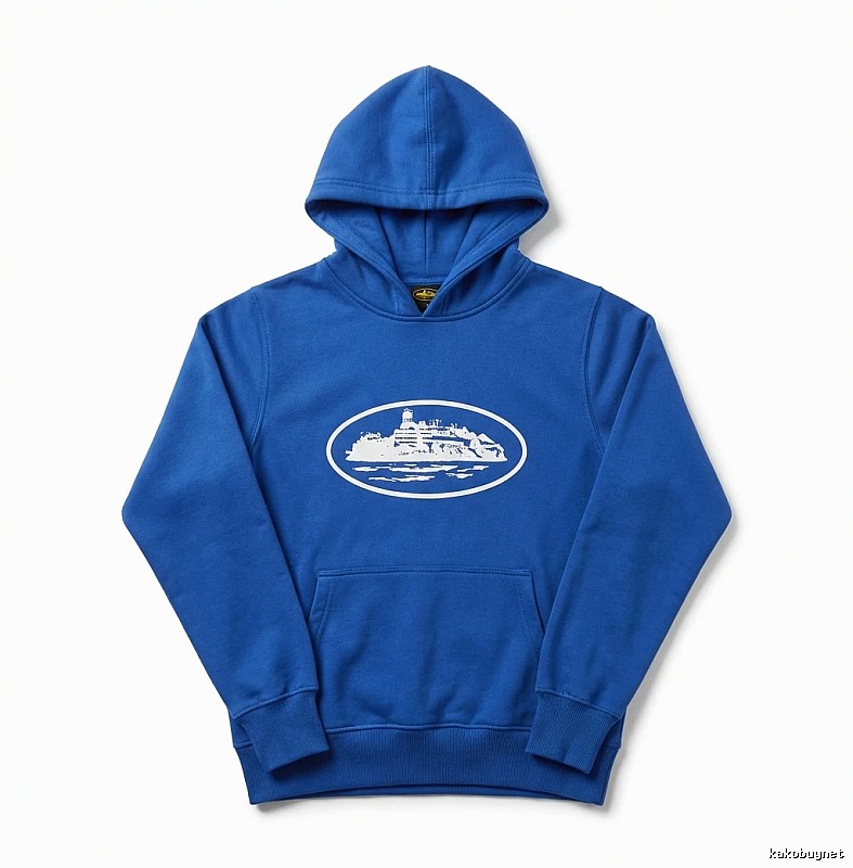 Corteiz Boat Logo Trendy Blue Sweatshirt