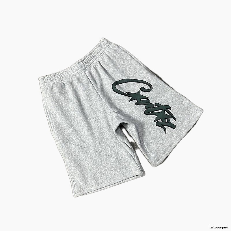 Corteiz letter-style grey shorts