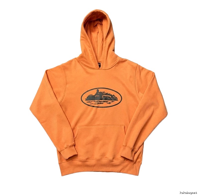 Corteiz orange minimalist style sweatshirt