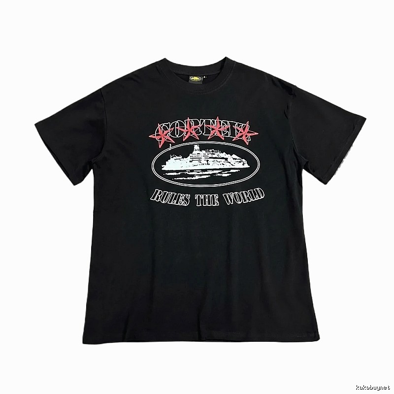 Corteiz Printed Trendy Black T-shirt