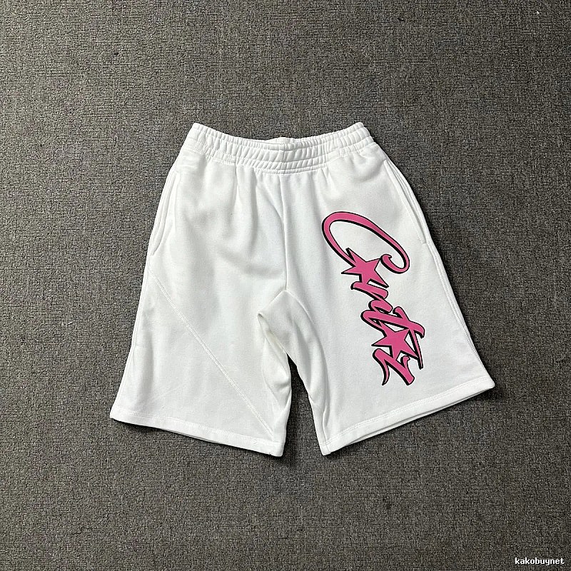 Corteiz trendy and cool style white shorts