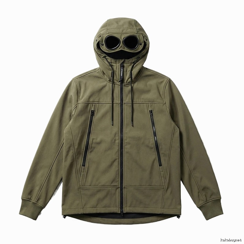 C.P. Hooded Utility-style Jacket (Army Green)