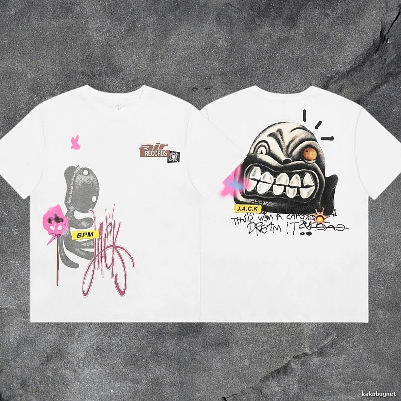 Denim Tears 2031-66 White Style 3166 Graphic T-Shirt Campus Look
