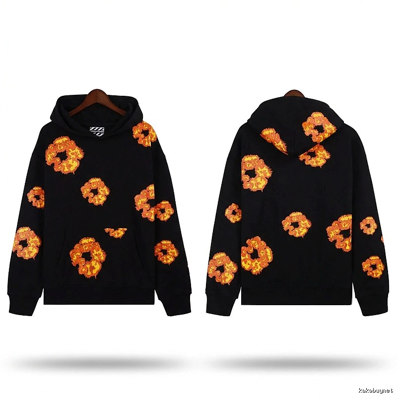 DENIM TEARS Flame Wind Black Sweatshirt