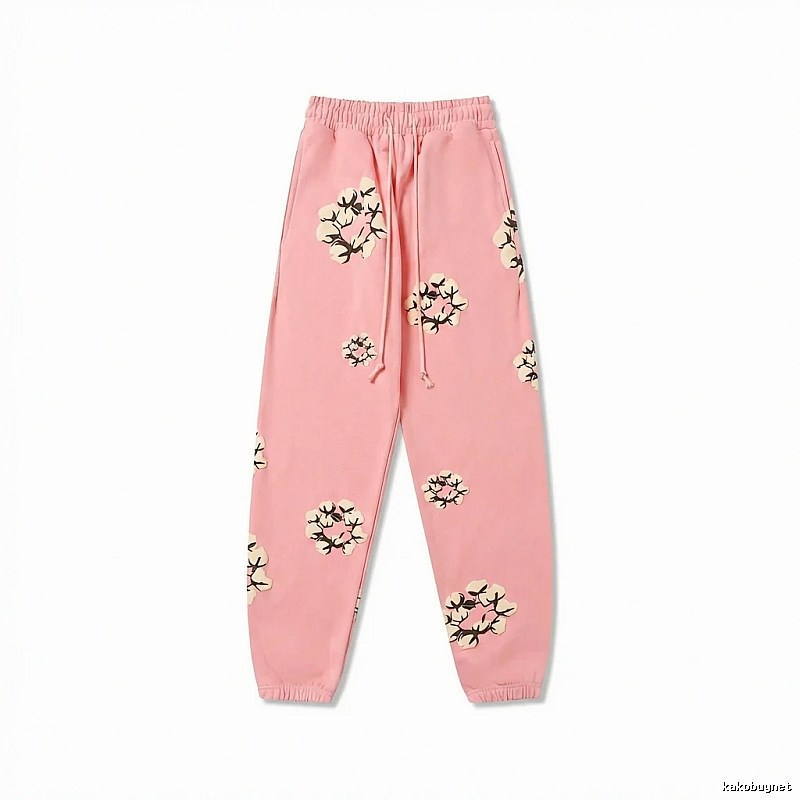 DENIM TEARS Floral Pink Sweatpants