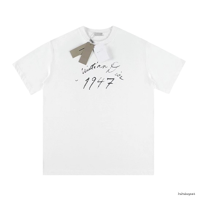 Dior 1947 Collection Minimalist Style White T-Shirt