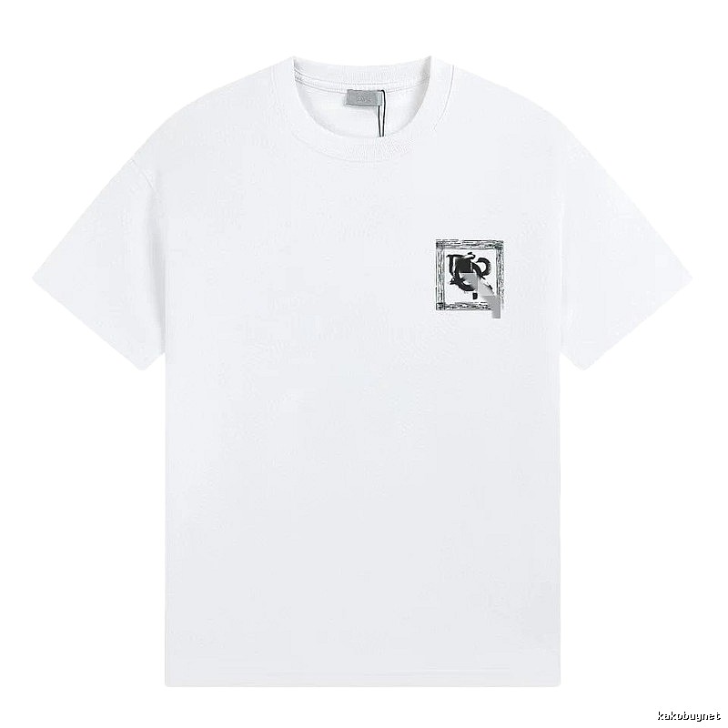 Dior Graffiti Print Minimalist Style White Short-sleeve T-shirt