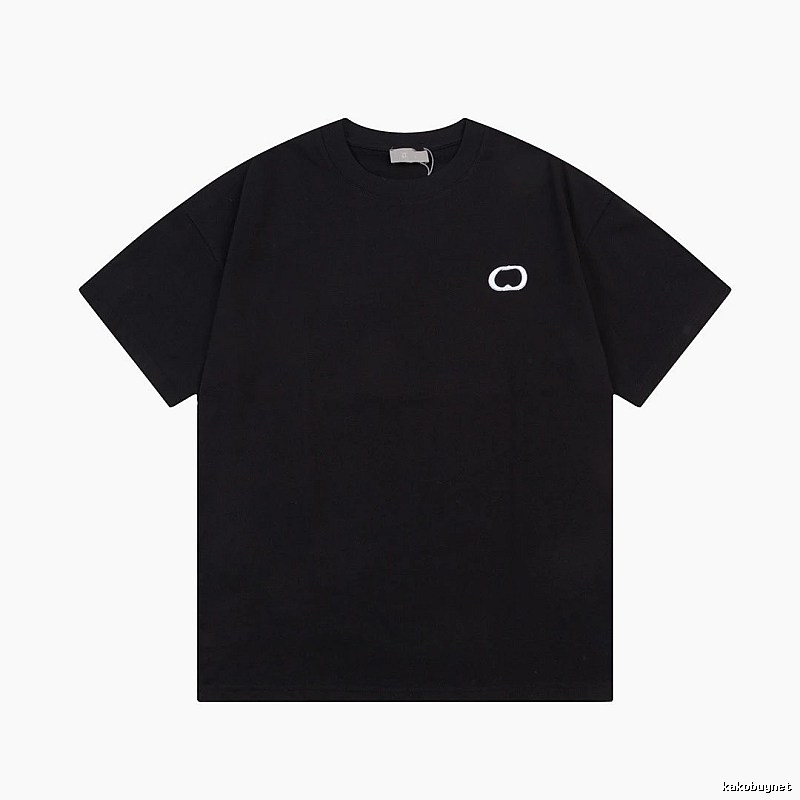 Dior Minimalist Style Embroidered Black Short-sleeve T-shirt