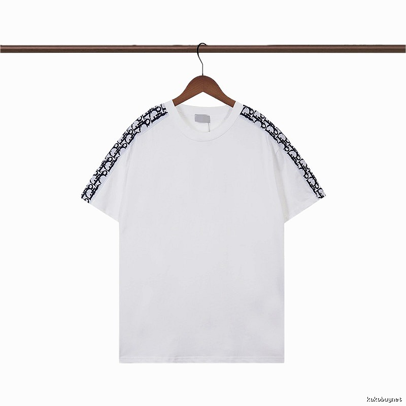 Dior Monogram Logo Tape Casual White T-Shirt