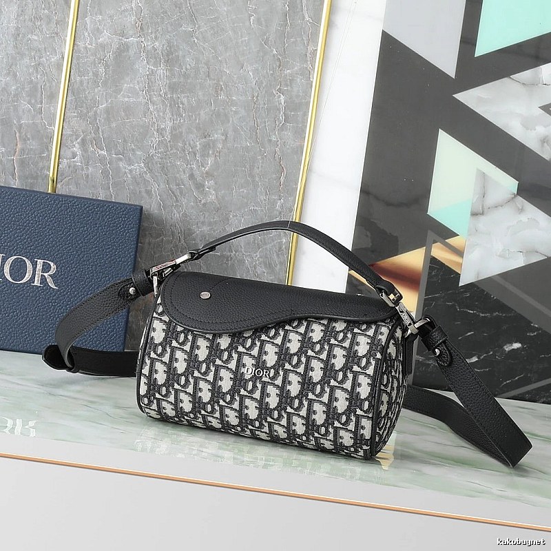 Dior Oblique shoulder bag Blue Curved