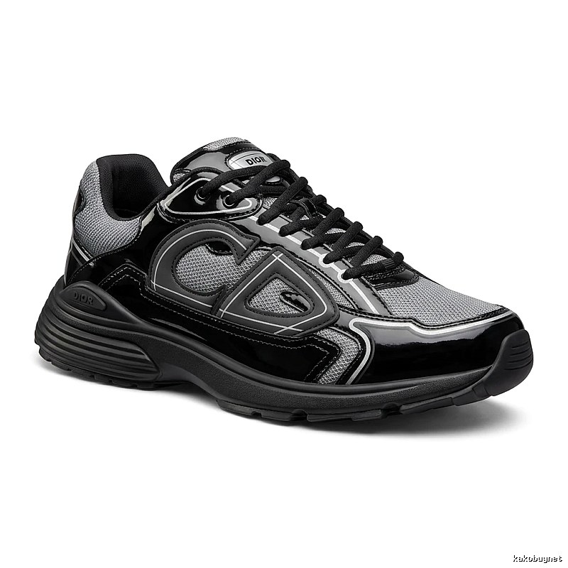 Dior retro-style black and grey sports shoes