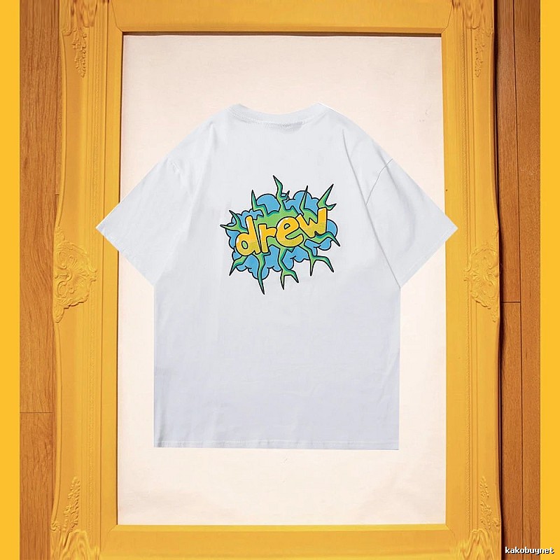 DREW Explosion Print Street Style White T-Shirt