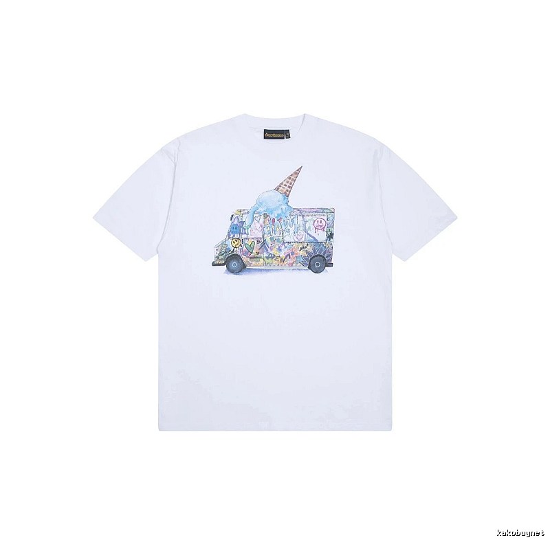DREW Graffiti Style Ice Cream Truck White Short Sleeve T-shirt