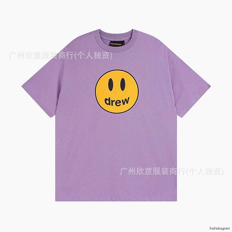 DREW Smile Street Style Purple Short Sleeve T-shirt