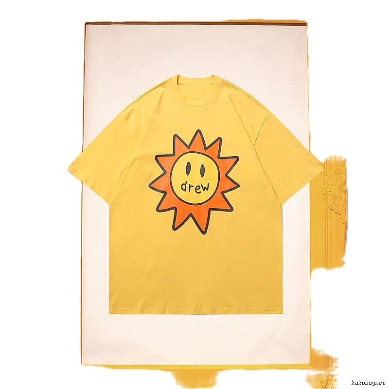 DREW Street Style Sun Smiley Face Yellow T-shirt