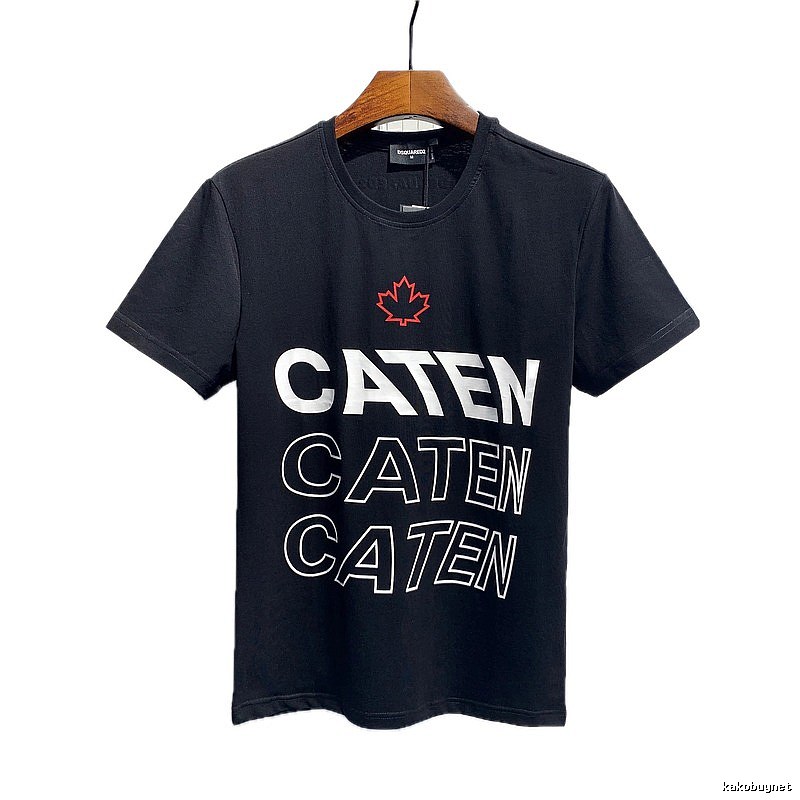 DSQ2 CATEN Printed Trendy Black T-Shirt