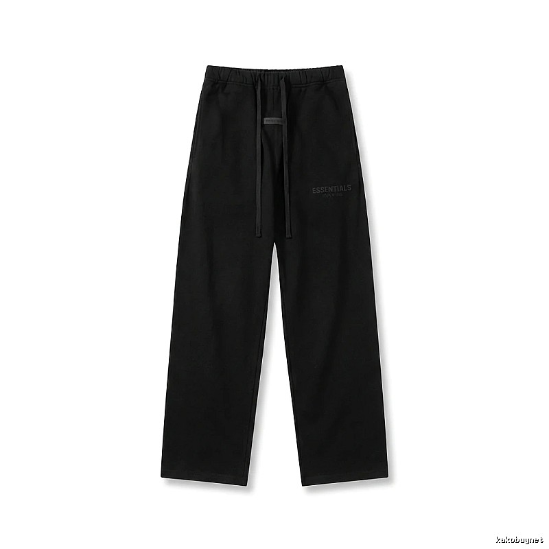 ESSENTIALS minimalist style black long trousers