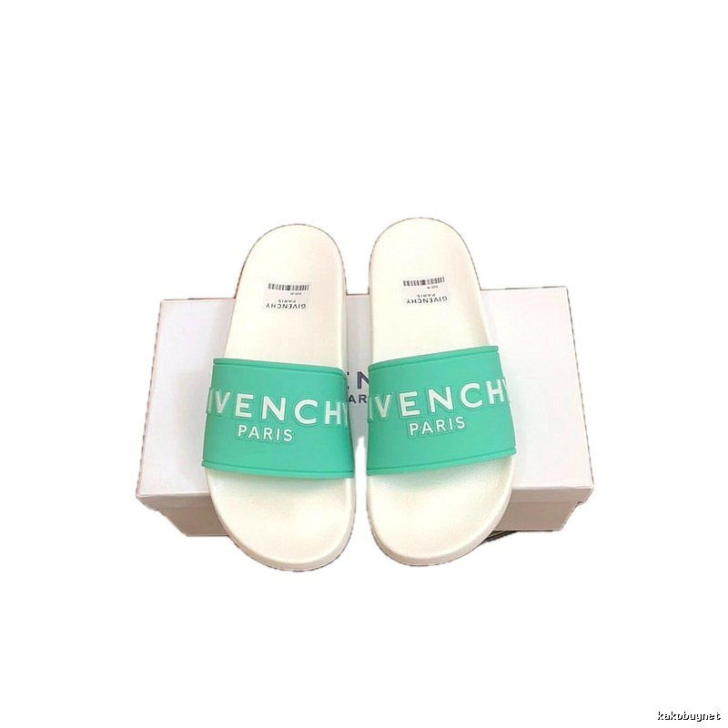 Givenchy Trendy Letter Mint Green Slides