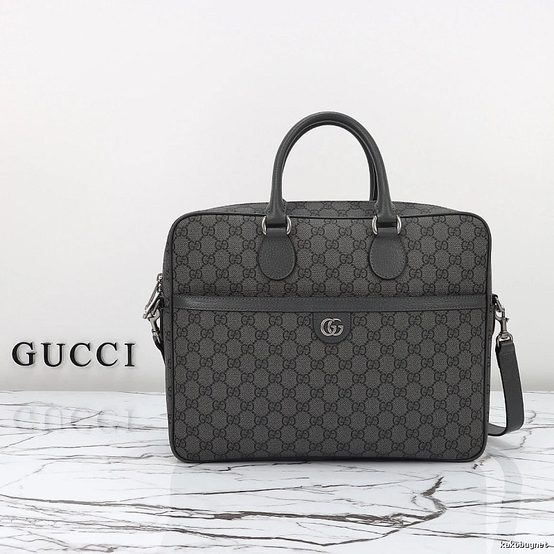 Gray GG Briefcase Gucci Briefcase for Photo Ready Styling