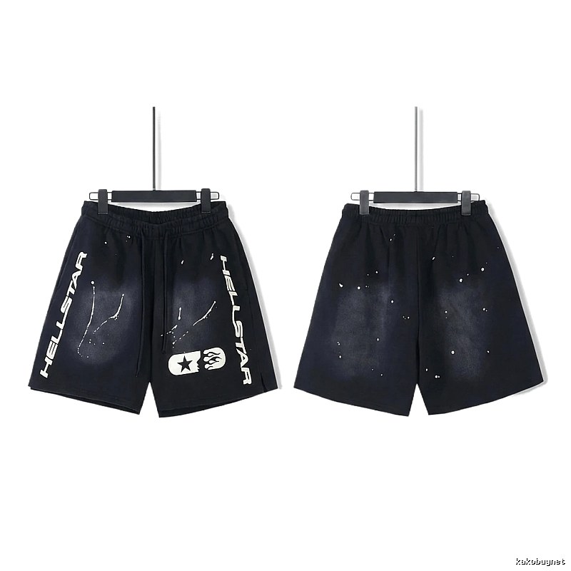 Hellstar dark style black shorts