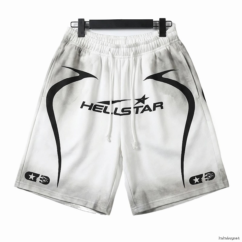 Hellstar Trendy Style White Shorts
