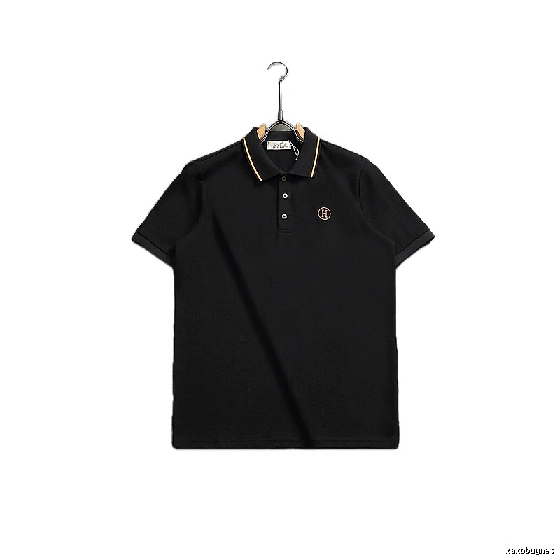 Hermès Classic Wind Black Polo Shirt