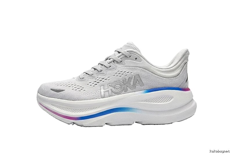 HOKA Bondi series retro-style gray shoes