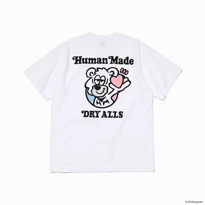 HUMAN MADE Heart Bear Japanese Streetwear White T-Shirt