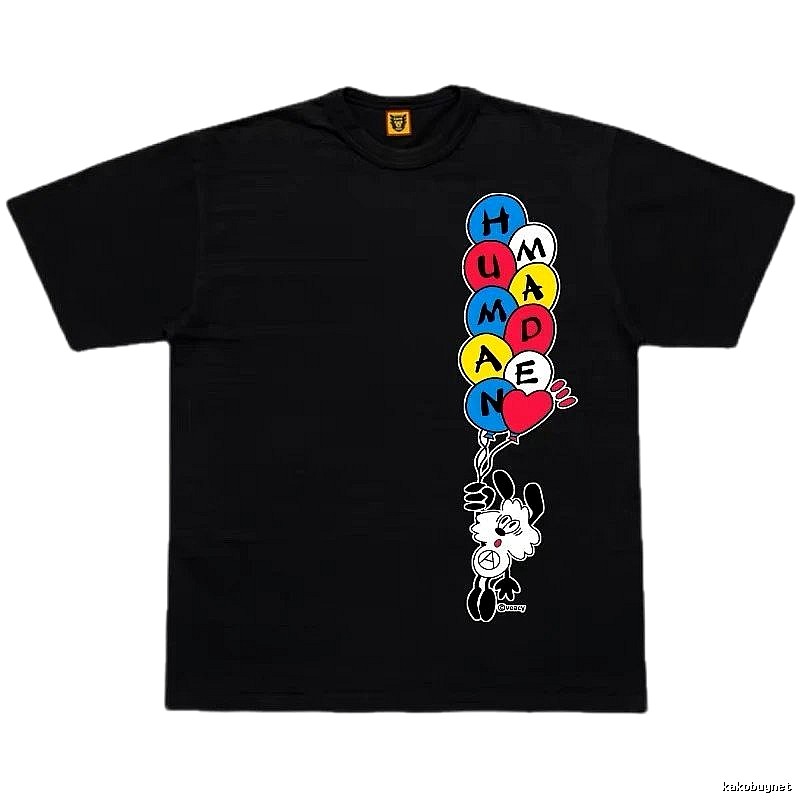 HUMAN MADE Rabbit Balloon Street Style Black T-shirt
