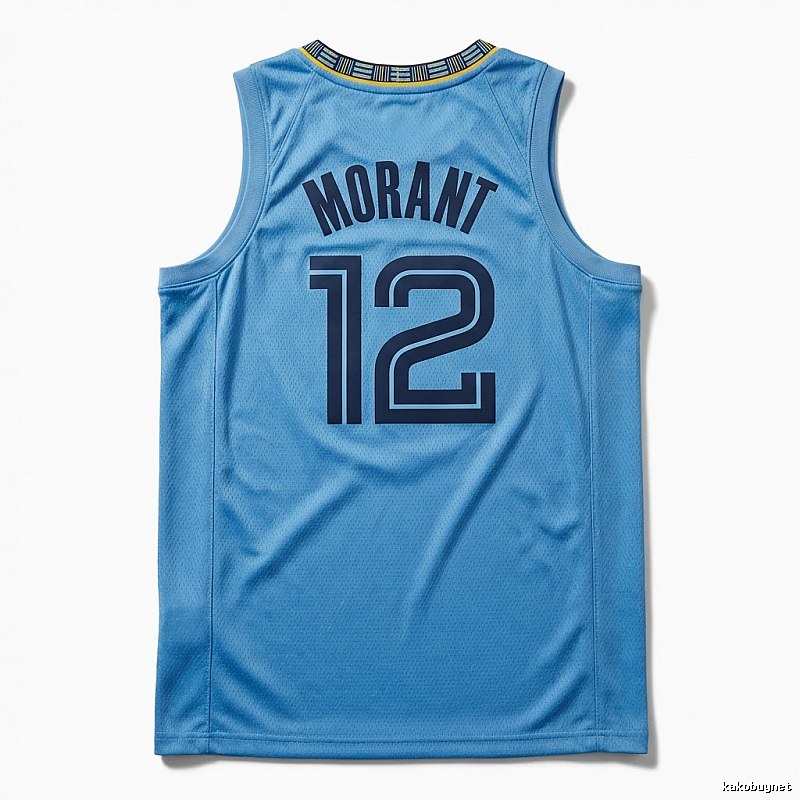 Ja Morant series basketball-style blue jersey