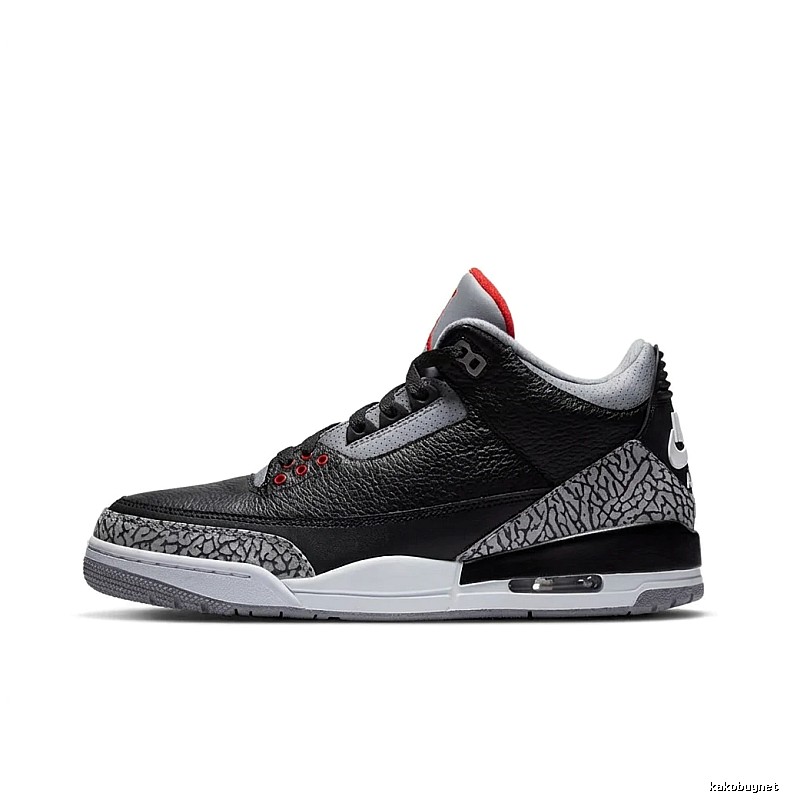 Jordan AJ3 Retro Black and Grey Athletic Shoes