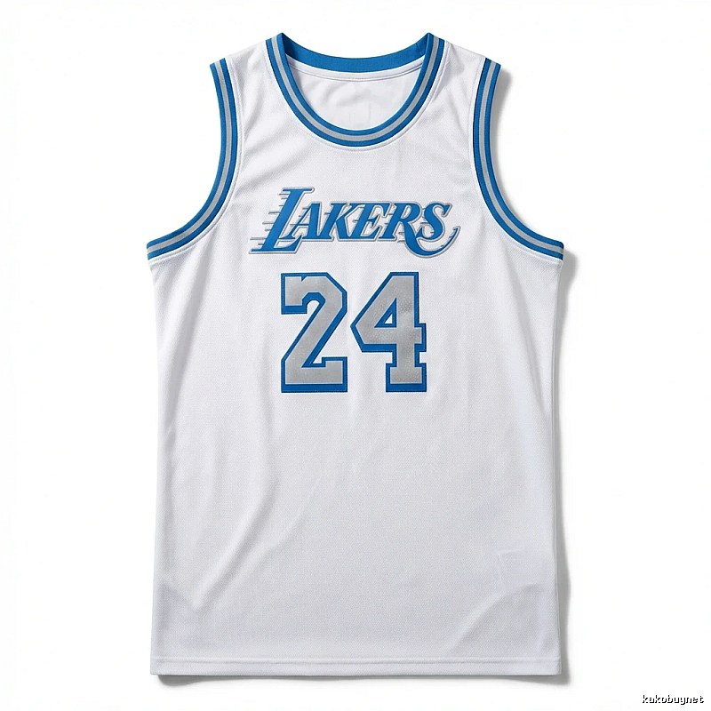 Kobe Lakers retro-style white jersey