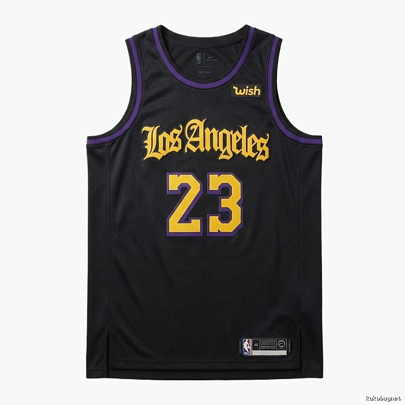 LBJ No.23 black-purple basketball jersey