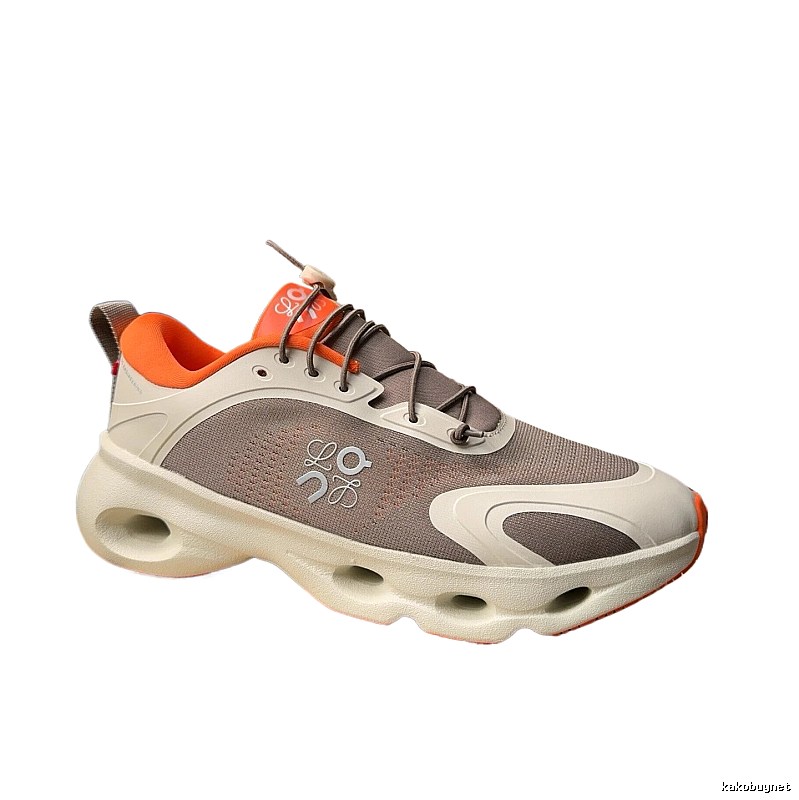 LOEWE casual style orange and gray sports shoes