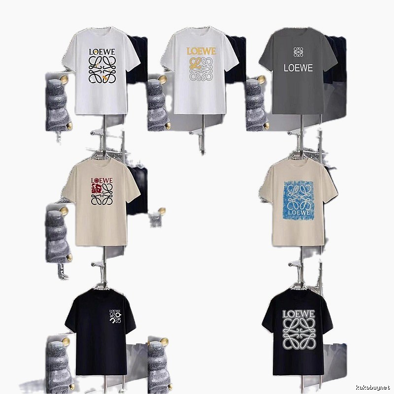 LOEWE Classic Print Minimalist Casual Multi-color Short-sleeve T-shirt