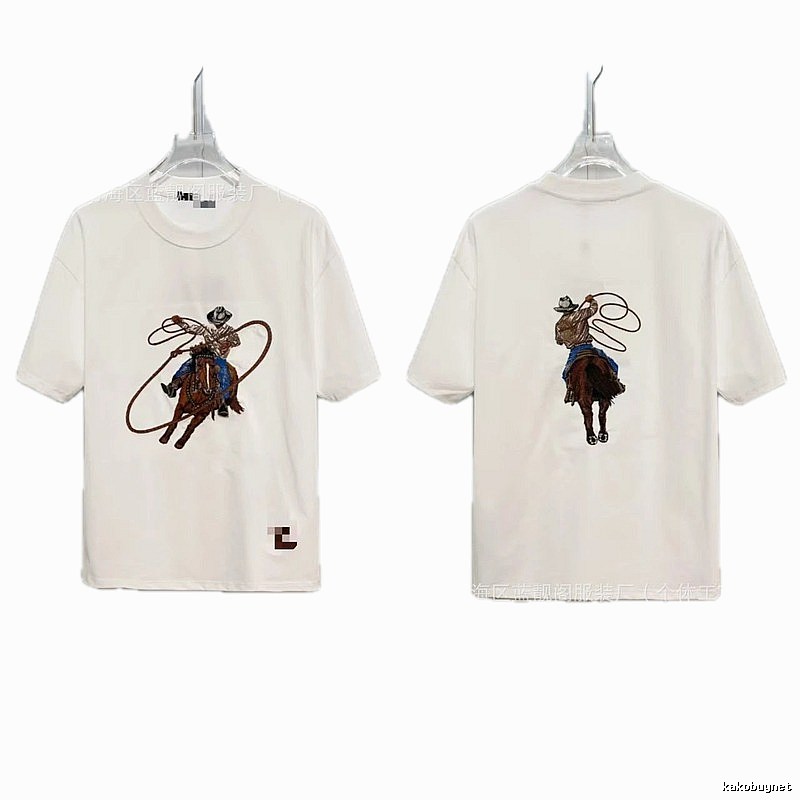 Louis Vuitton Denim Collection Vintage Style White T-Shirt