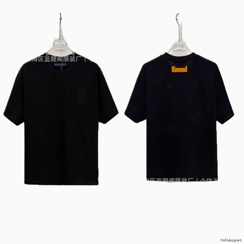 Louis Vuitton Monogram Trendy Cool Style Black Short-sleeve T-shirt